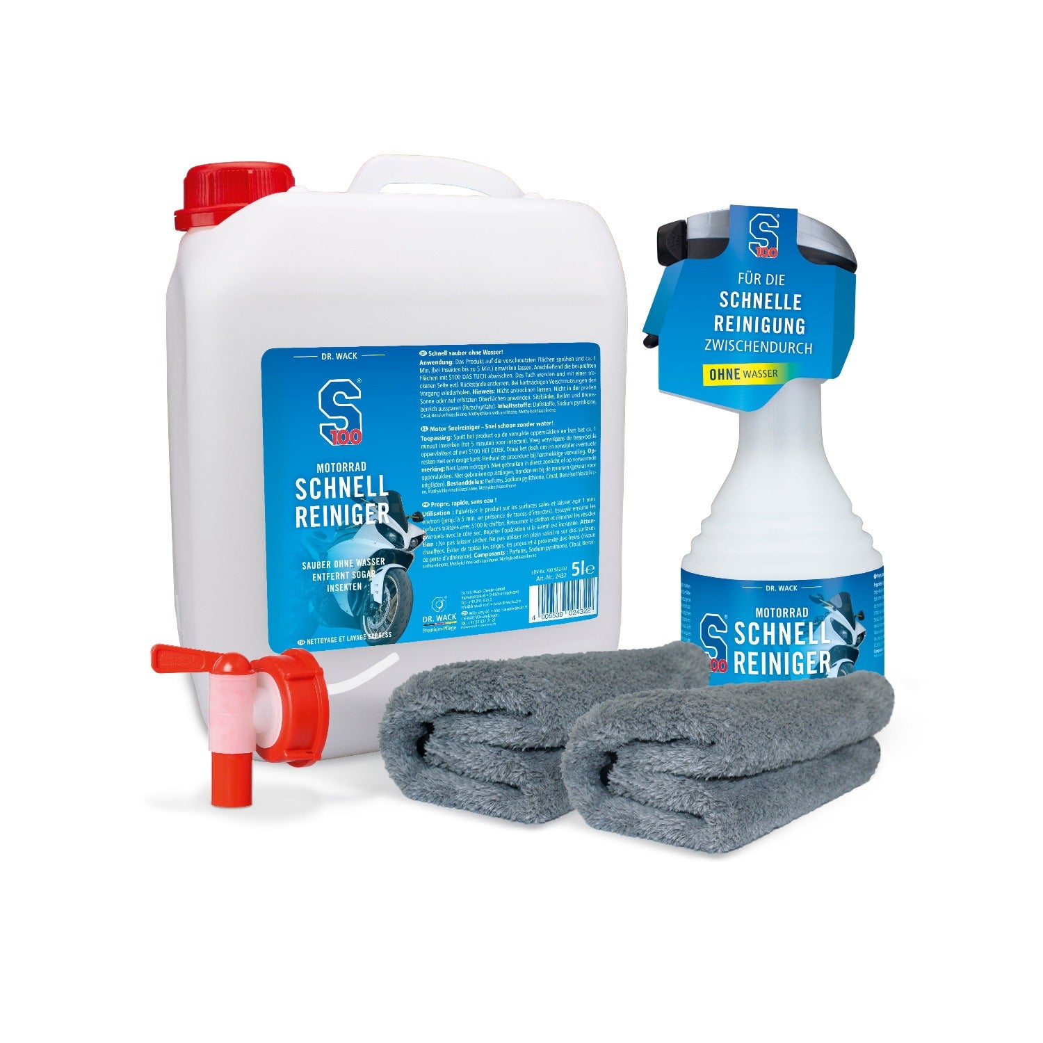 s100-motorrad-schnellreiniger-spray-500-ml-ohne-wasser image 2