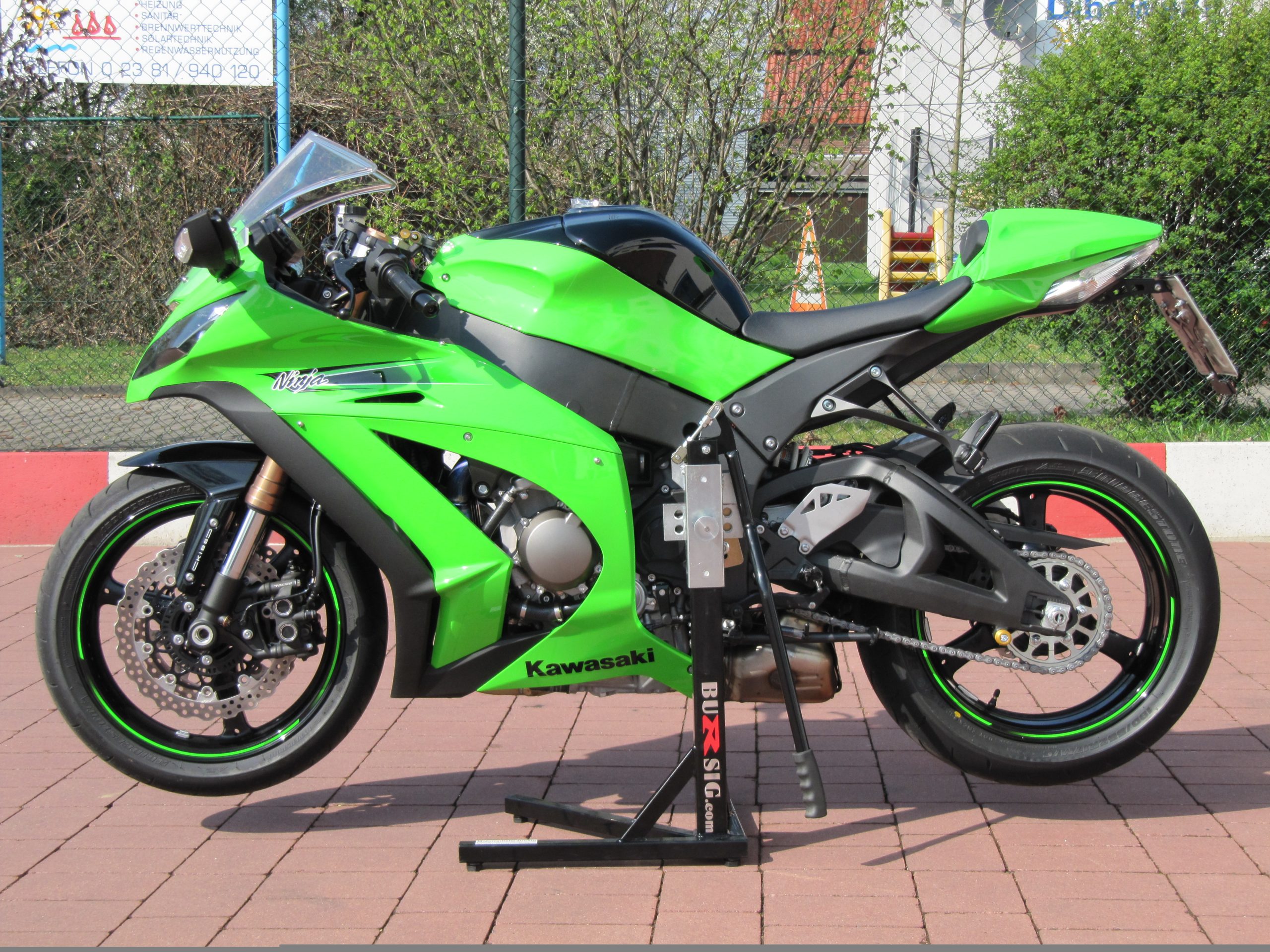 bursig-zentralst-nder-kawasaki-zx-10r-2011-15-schwarz-300kg image 1