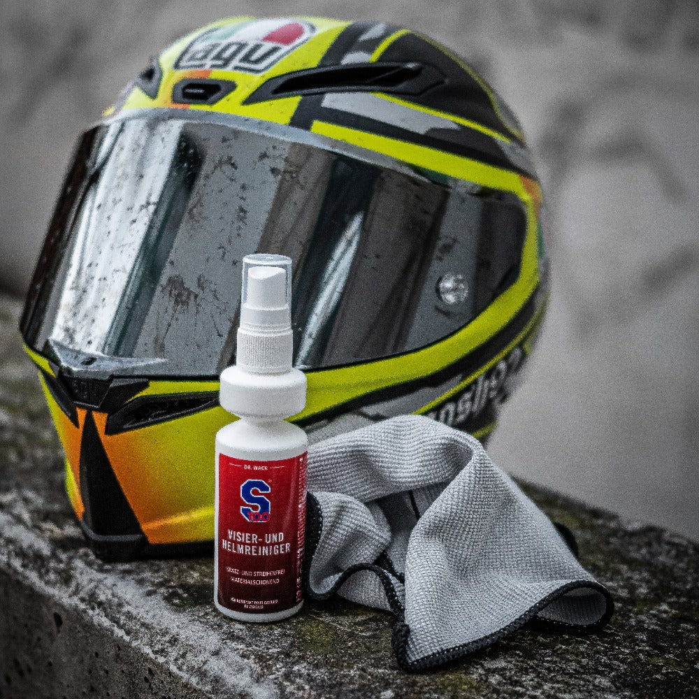 s100-helm-visier-und-helmreiniger-spray-100-ml-tuch image 2