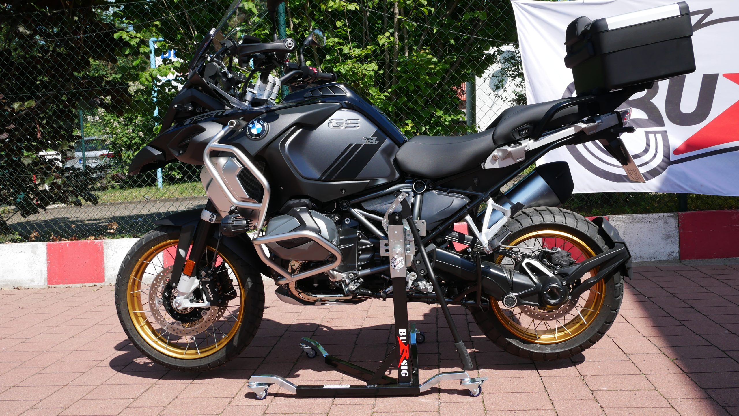 bursig-zentralst-nder-bmw-r1250gs-adventure-montagest-nder-schwarz image 1